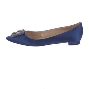 Manolo Blahnik Satin Flats